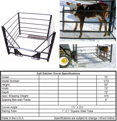 calf carrier for skid steer|Skid Steer Calf Catcher Corral .